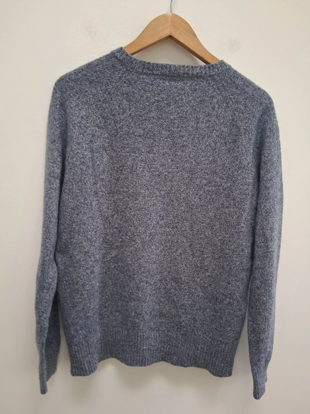 J. Crew Women's Heather Blue Marled Crewneck Sweater Medium Preppy Minimalist